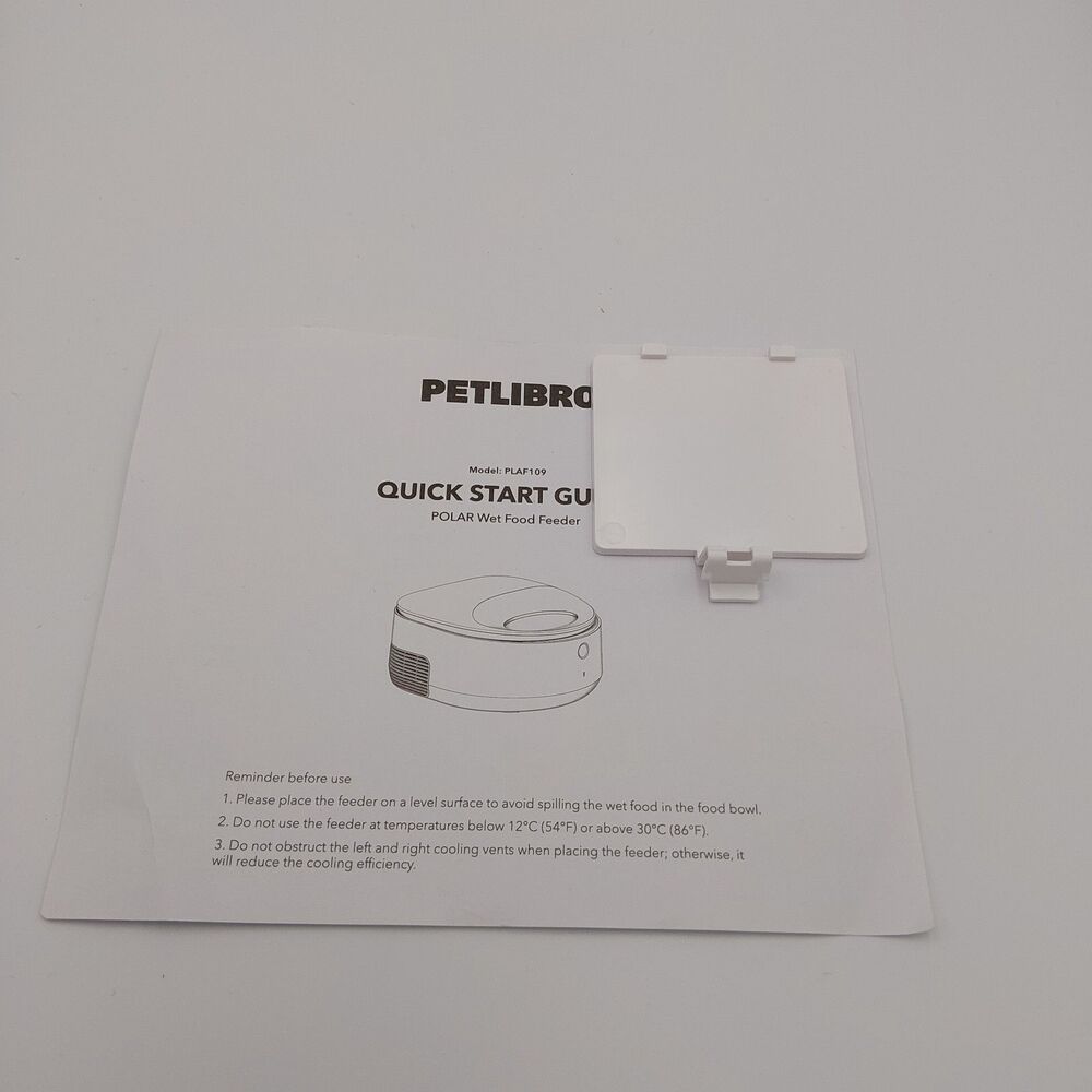 WHITE Battery Cover for PETLIBRO Polar PLAF109 Cat Feeder* Replacement Part only